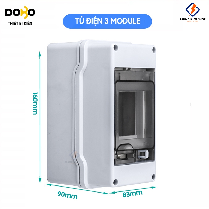 Tủ điện nổi chống nước 3/5/8/12 đường chuẩn IP65 chống nước, tủ điện chống nước ngoài trời - Hàng tốt DoBo Hàn Quốc