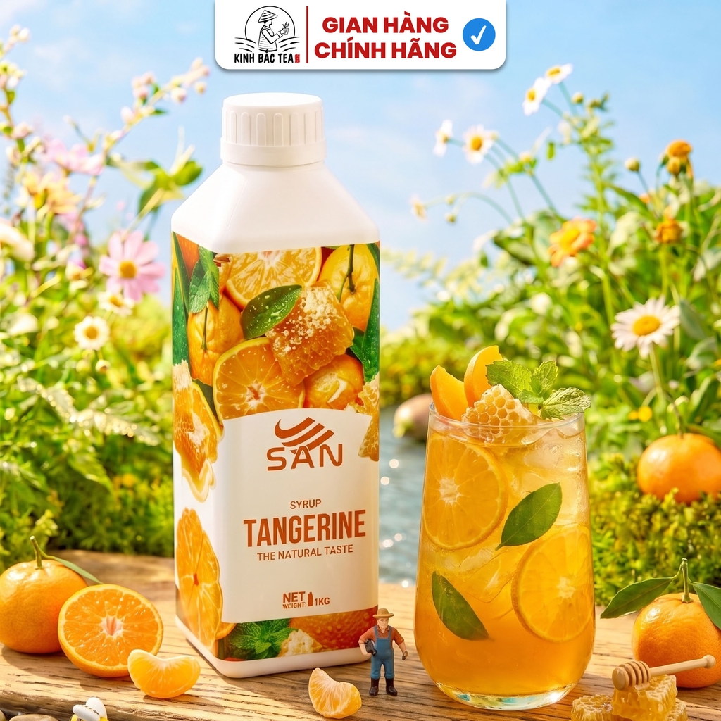 Syrup/siro QUÝT SAN, mẫu thử 100ml, tặng sách công thức pha chế, tiện dụng, trái cây tự nhiên