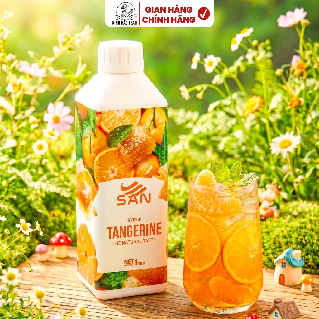 Syrup/siro QUÝT SAN, mẫu thử 100ml, tặng sách công thức pha chế, tiện dụng, trái cây tự nhiên