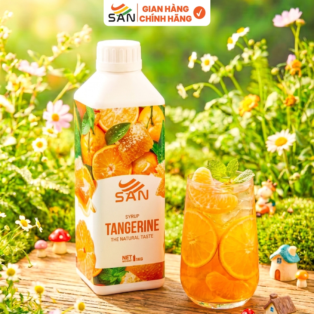 Syrup/siro QUÝT SAN, mẫu thử 100ml, tặng sách công thức pha chế, tiện dụng, trái cây tự nhiên