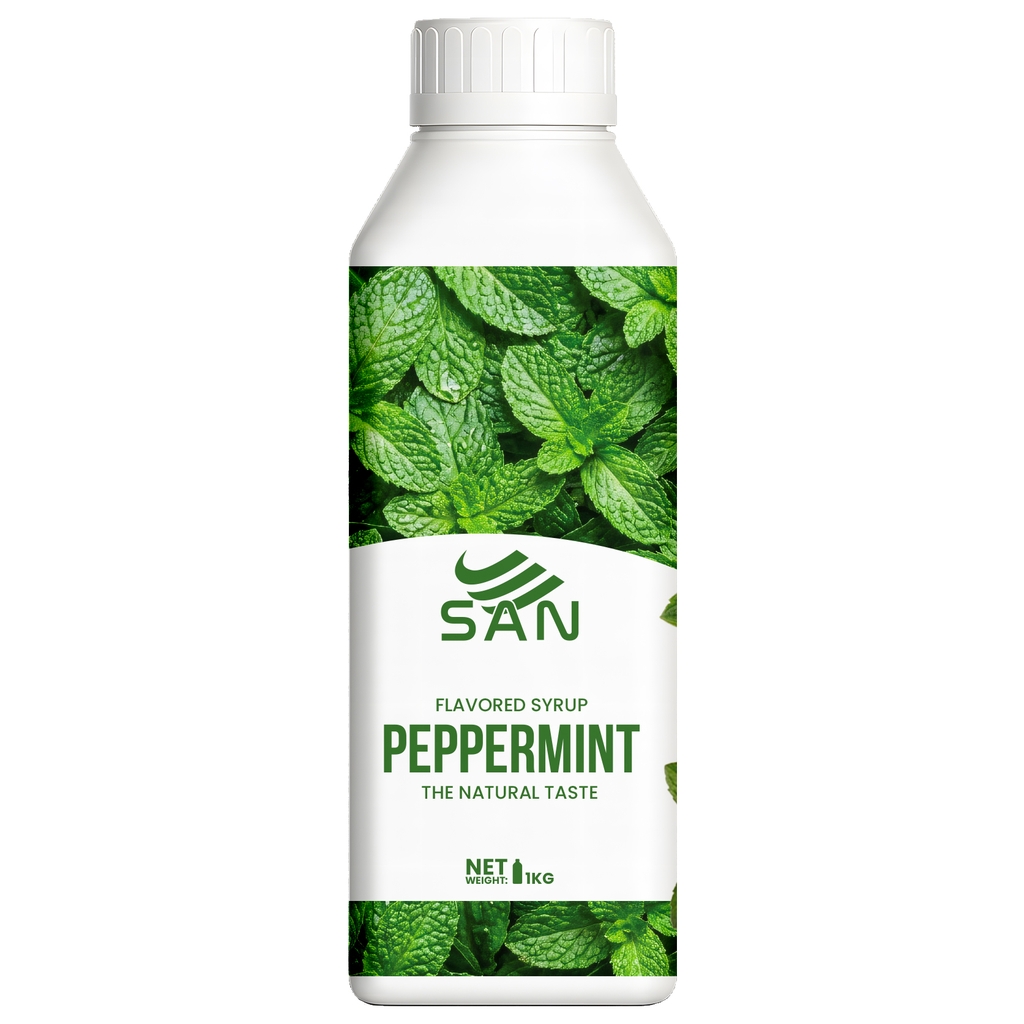 SYRUP HƯƠNG BẠC HÀ (1 kg), tặng sách công thức, tiện dụng, trái cây tự nhiên, đậm đặc, chuyên dùng pha chế trà trái cây, soda