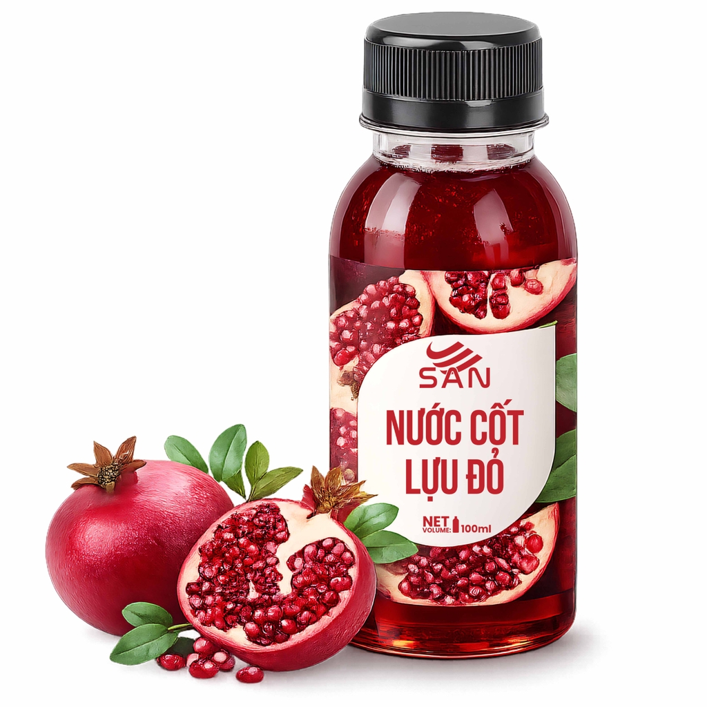Nước Cốt Lựu Đỏ SAN Chai 1Kg