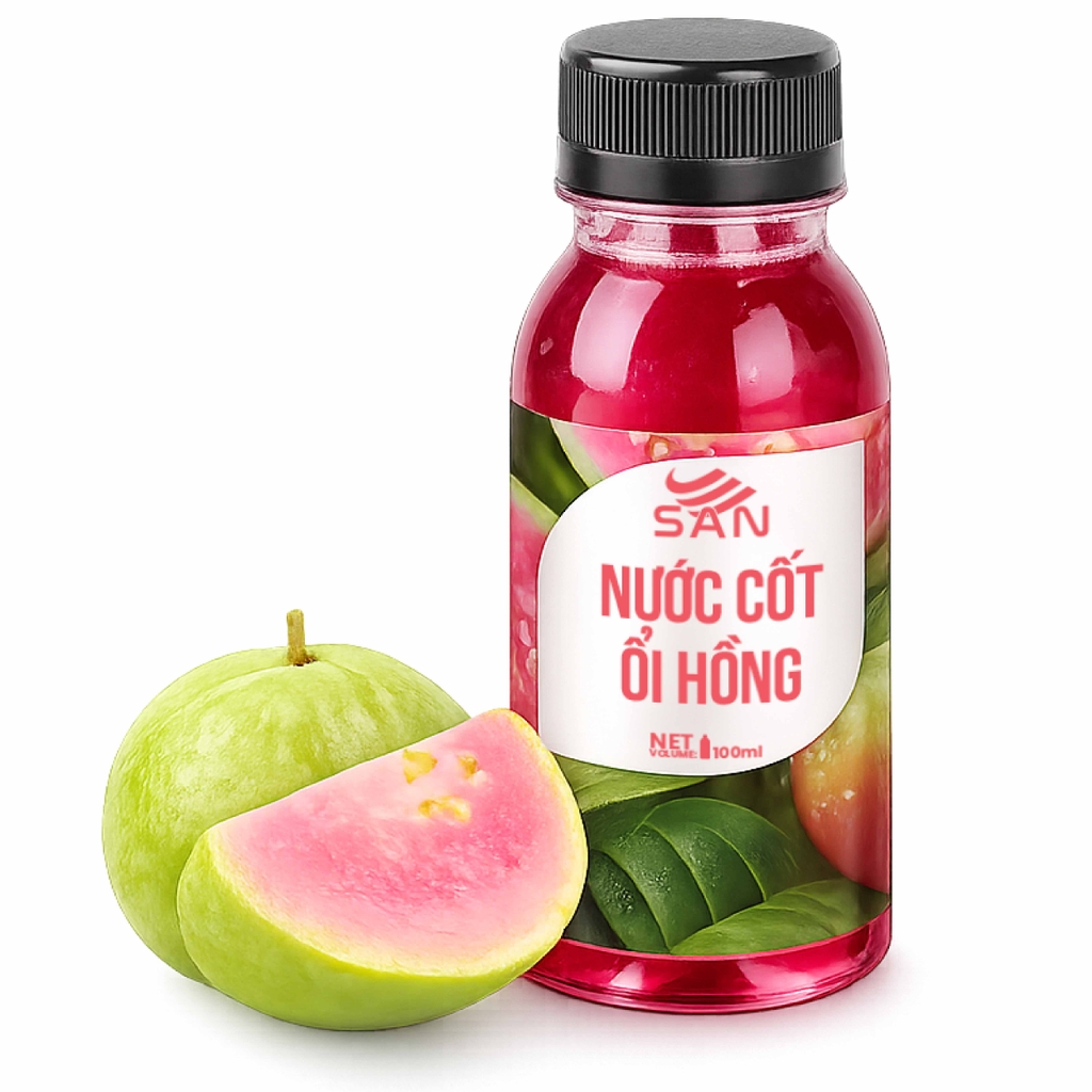 Nước Cốt Ổi Hồng SAN Chai 1Kg