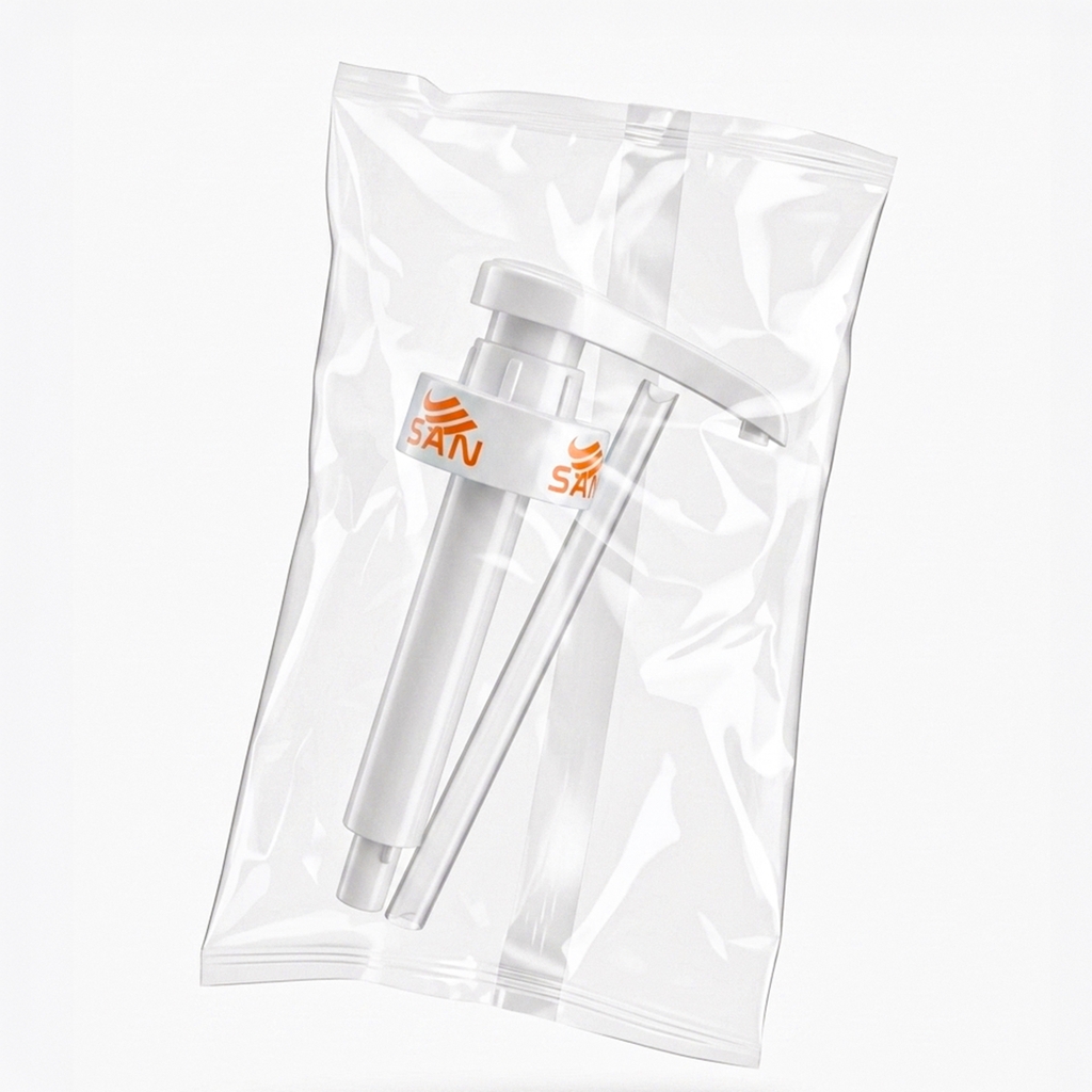 Vòi Pump Siro SAN 10ml Cho Chai 1Kg / 2.5Kg – Pump Nhựa Cao Cấp, Định Lượng Chuẩn, Size 40mm