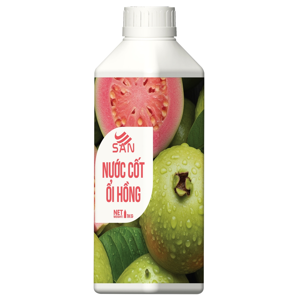 Nước Cốt Ổi Hồng SAN Chai 1Kg