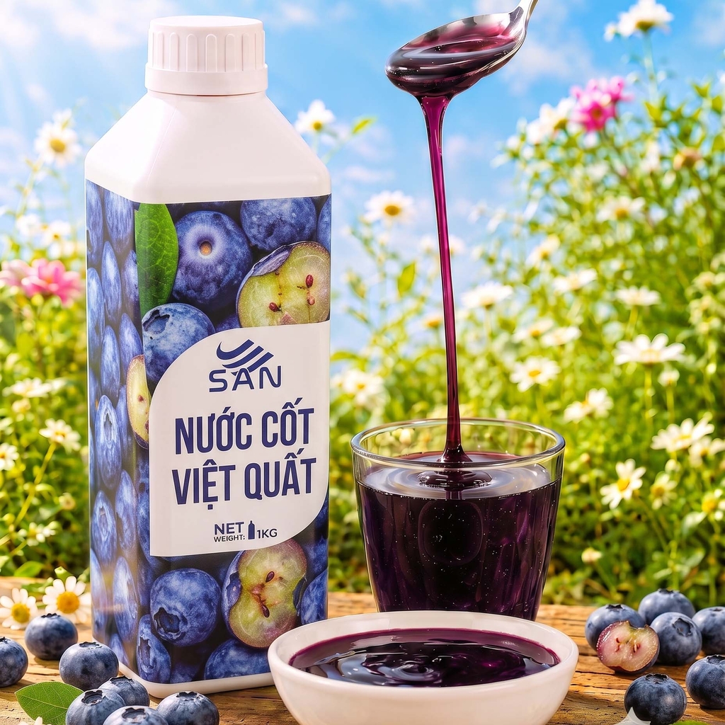 Nước Cốt Việt Quất SAN Chai 1Kg