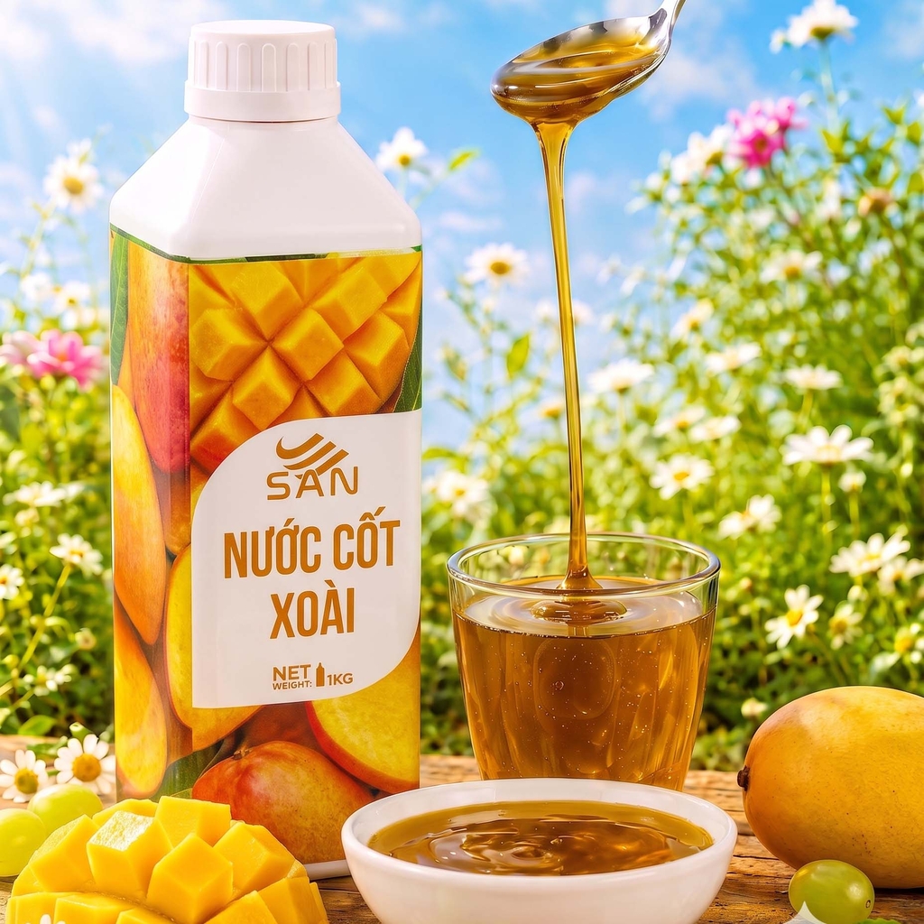 Nước Cốt Xoài SAN Chai 1Kg