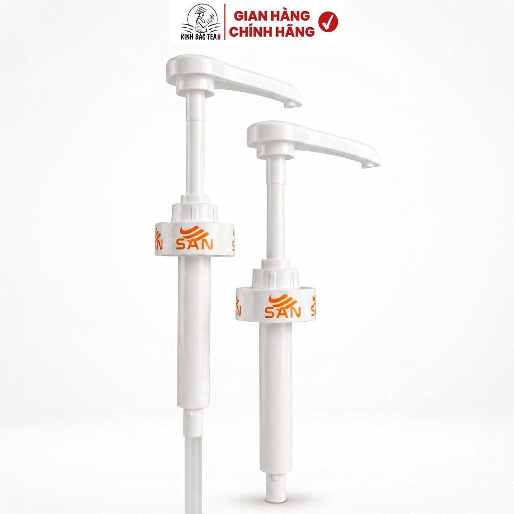 Vòi Pump Siro SAN 10ml Cho Chai 1Kg / 2.5Kg – Pump Nhựa Cao Cấp, Định Lượng Chuẩn, Size 40mm