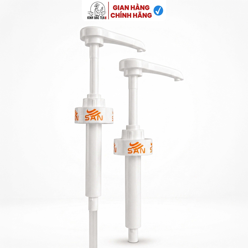 Vòi Pump Siro SAN 10ml Cho Chai 1Kg / 2.5Kg – Pump Nhựa Cao Cấp, Định Lượng Chuẩn, Size 40mm