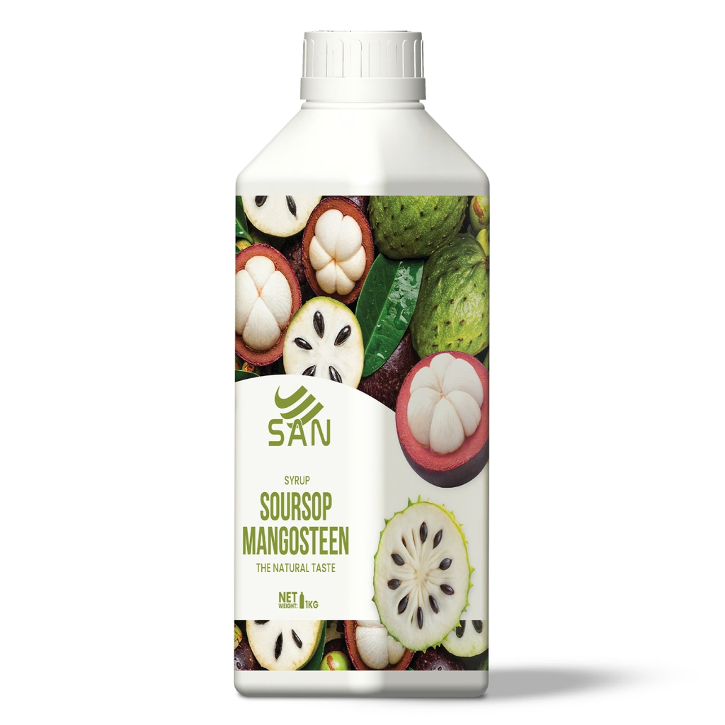 SYRUP MÃNG CẦU MĂNG CỤT Chai 1Kg (Trái Cây Tự Nhiên - Hương Thơm, Màu Sắc Nổi Bật)