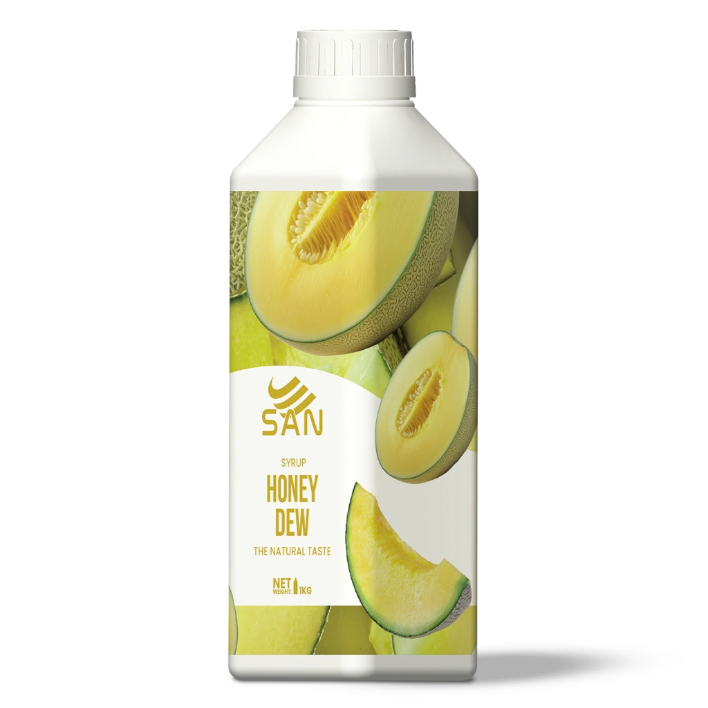 SYRUP DƯA LƯỚI XANH Chai 1Kg (Trái Cây Tự Nhiên - Hương Thơm, Màu Sắc Nổi Bật)