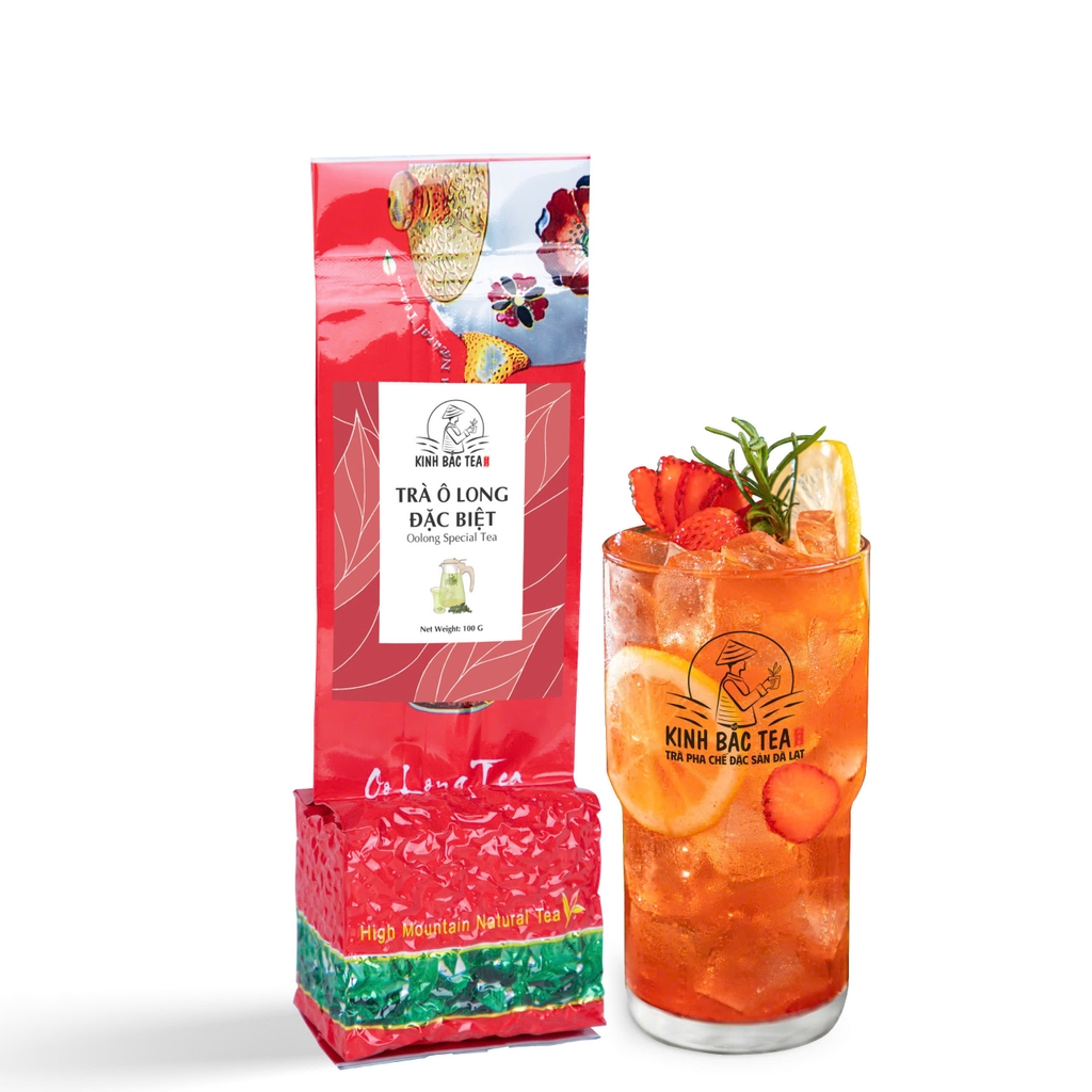 Trà Ô Long Đặc Biệt Kinh Bắc 100gram (Pha Trà Hoa Quả - Màu Nước Vàng Tươi, Hương Hoa Quả Mọng)