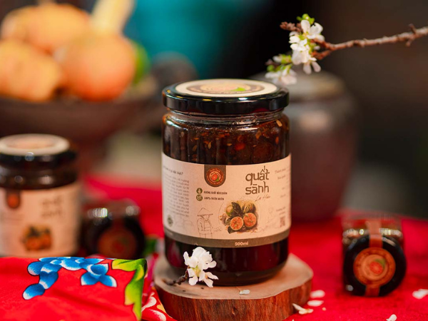 Quất sành ủ muối la hán quả (lọ 230ml)