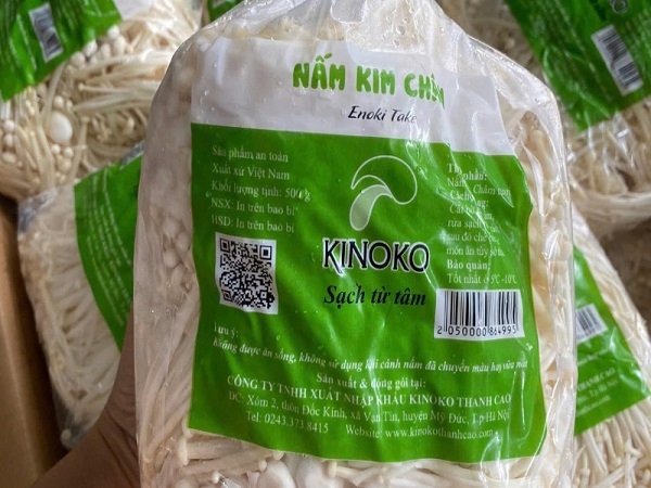 Nấm kim châm Kinoko cắt gốc (túi 500g)