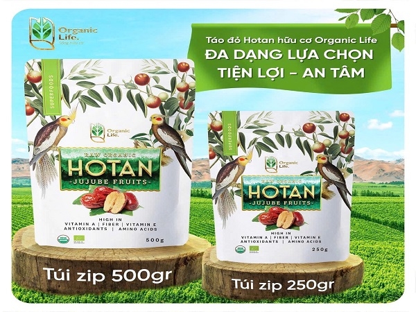 Táo đỏ hữu cơ Hotan Organic Life (túi 500gr)