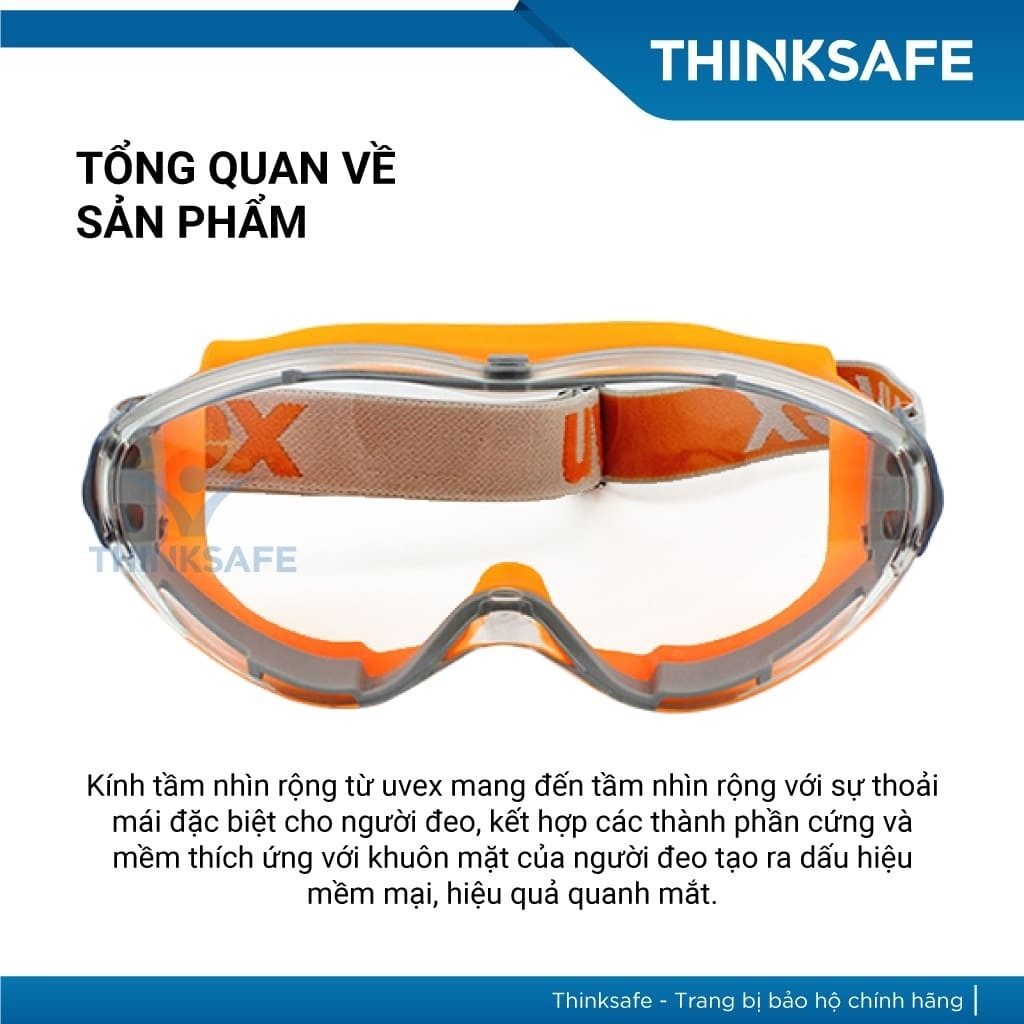 Mắt kính bảo hộ lao động Uvex 9302245 kính chống hóa chất, chống bụi ...