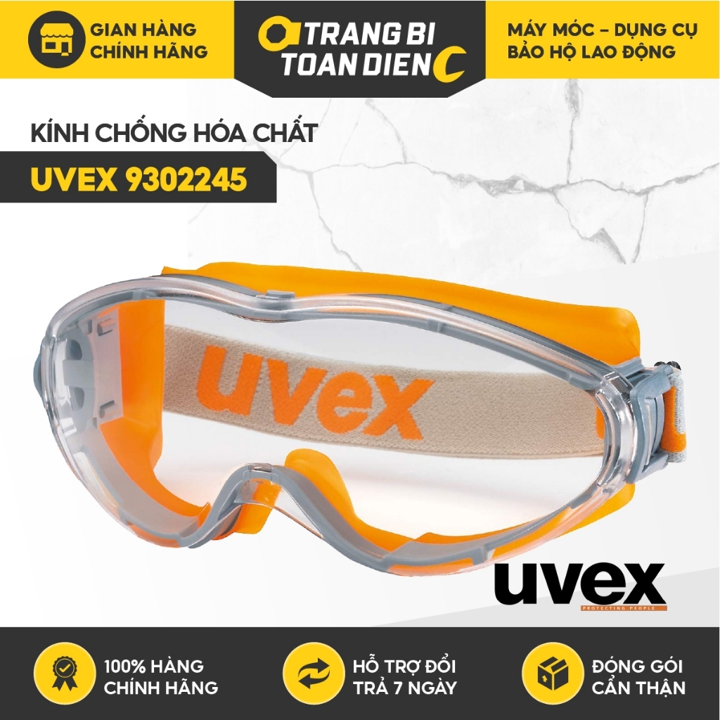 Mắt kính bảo hộ lao động Uvex 9302245 kính chống hóa chất, chống bụi ...