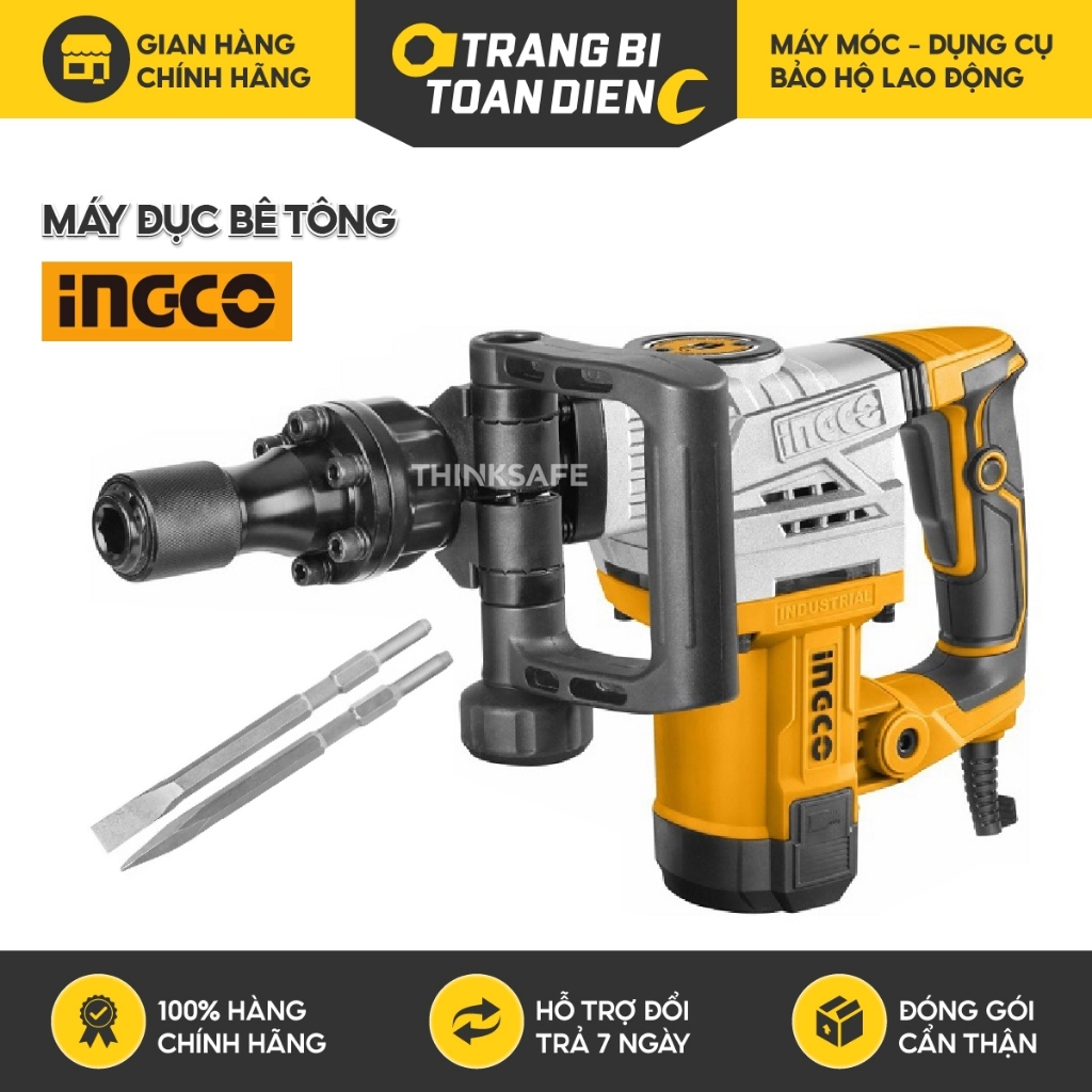 Máy đục bê tông INGCO PDB13008 công suất 1300W, chống rung, tốc độ đập ...