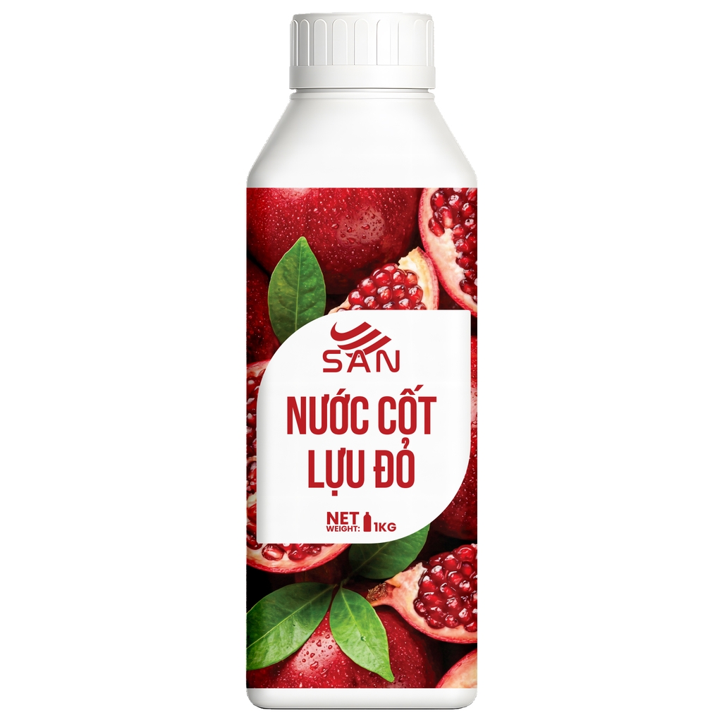 NƯỚC CỐT LỰU ĐỎ (100 ml), tặng sách công thức, tiện dụng, trái cây tự nhiên, đậm đặc, chuyên dùng pha chế trà trái cây, soda