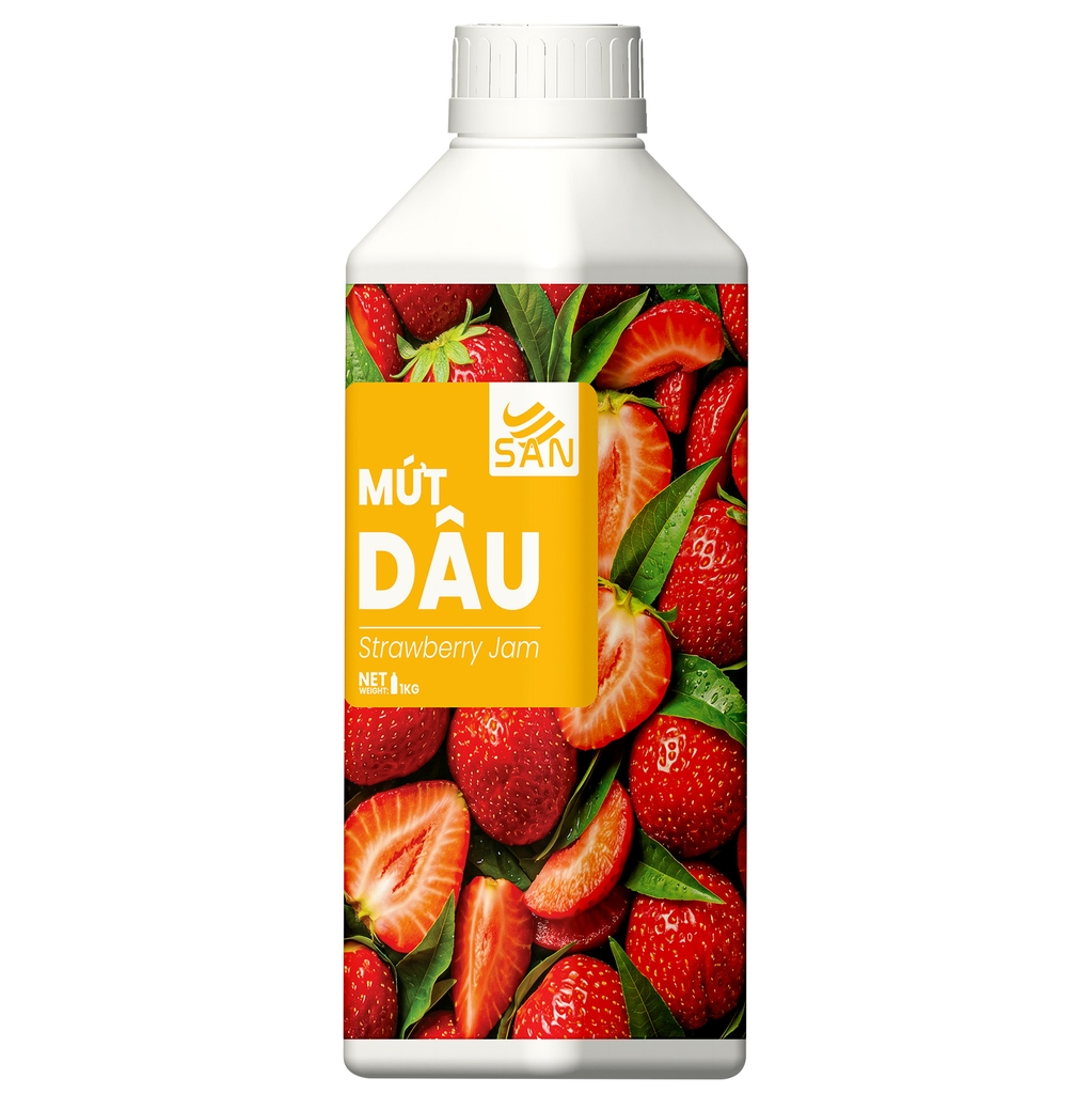 Mứt Dâu Tây Đậm Đặc Chai 1Kg