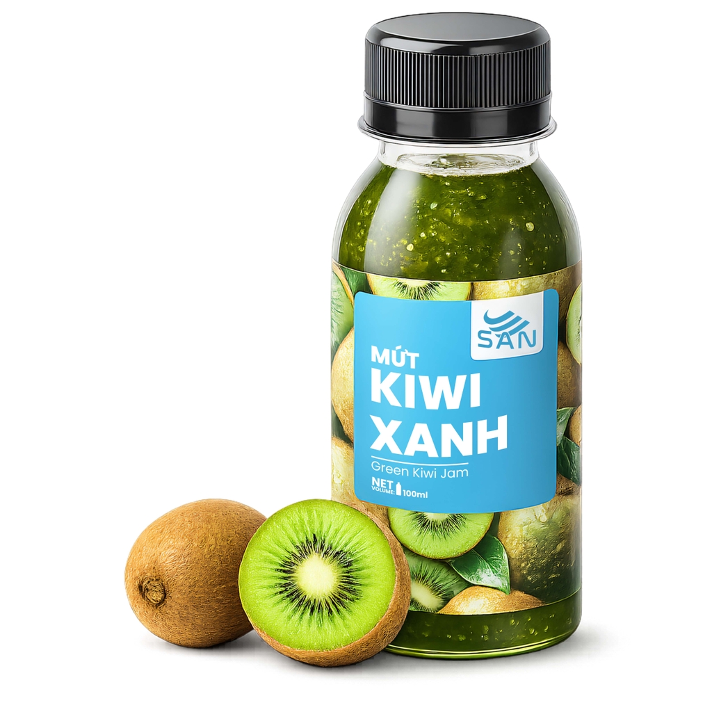 Mứt Kiwi Xanh Chua Ngọt Chai 1Kg