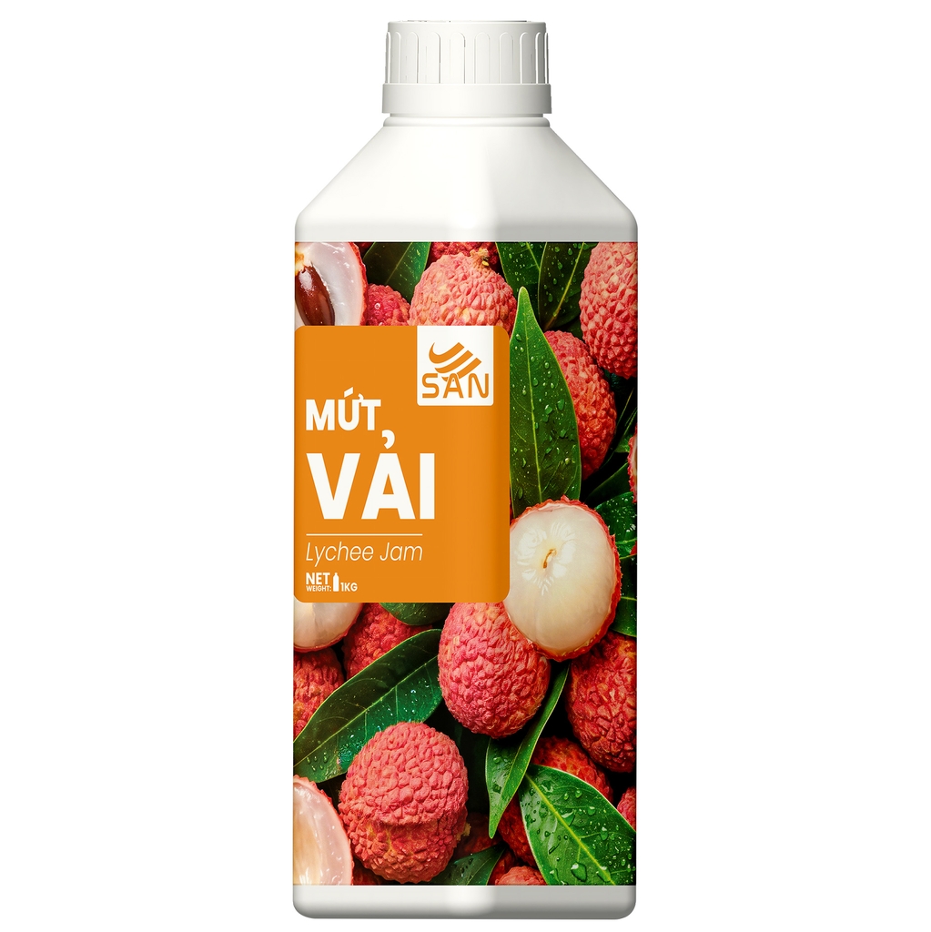 Mứt Vải Thiều Chai 1Kg