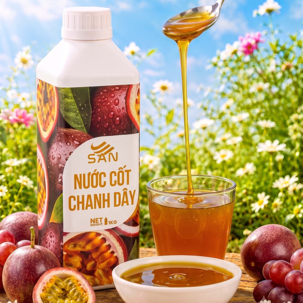Nước Cốt Chanh Dây SAN Chai 1Kg
