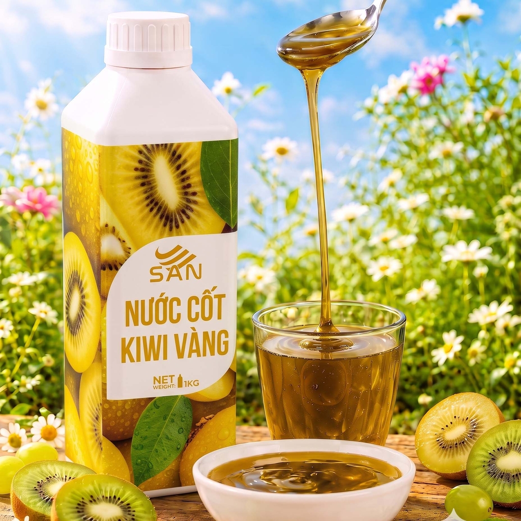 Nước Cốt Kiwi Vàng SAN Chai 1Kg