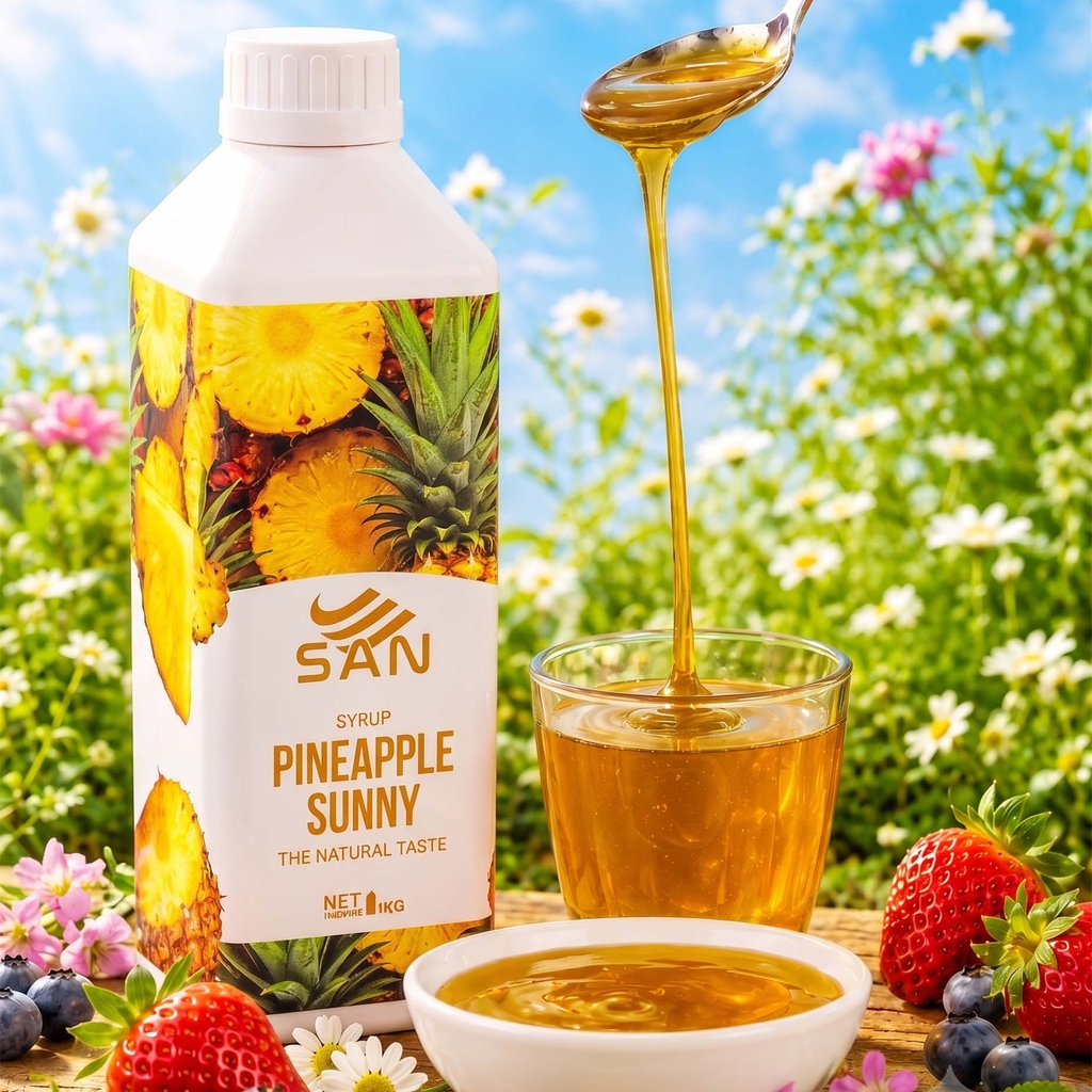 Syrup Dứa Thơm SAN Chai 1Kg