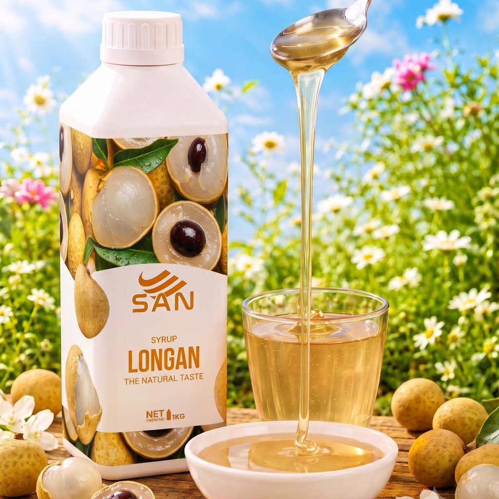 Syrup Long Nhãn SAN Chai 1Kg
