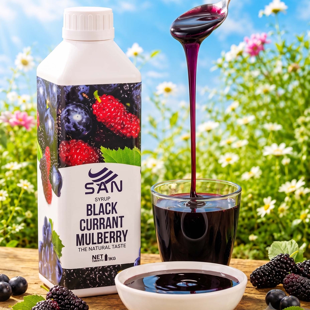 Syrup Nho Đen Dâu Tằm SAN Chai 1Kg