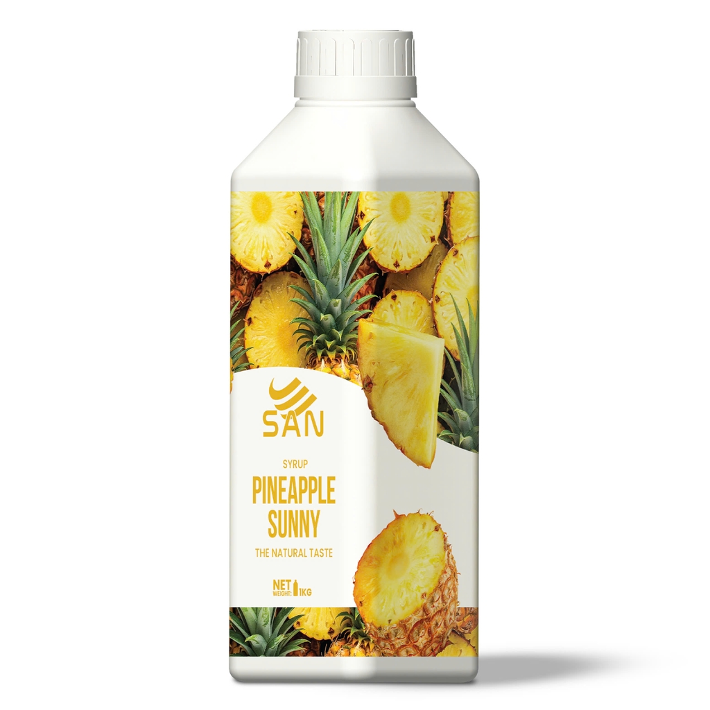 SYRUP DỨA THƠM Chai 1Kg (Trái Cây Tự Nhiên - Hương Thơm, Màu Sắc Nổi Bật)