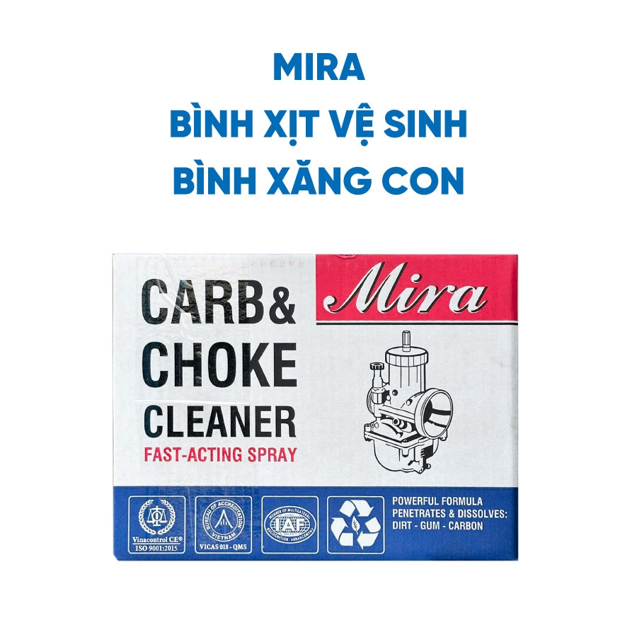 Xịt Chế Hòa Khí Mira- Bình Xịt Vệ Sinh Bình Xăng Con Mira