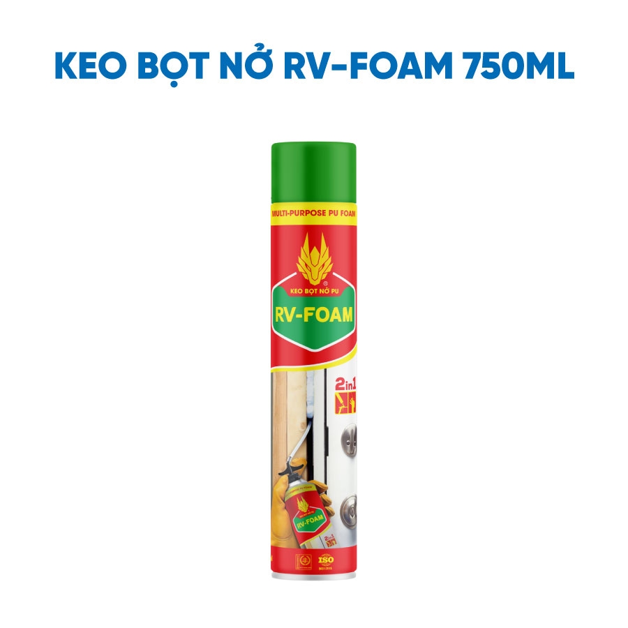 Keo bọt nở RV-Foam - Vòi 2 in 1
