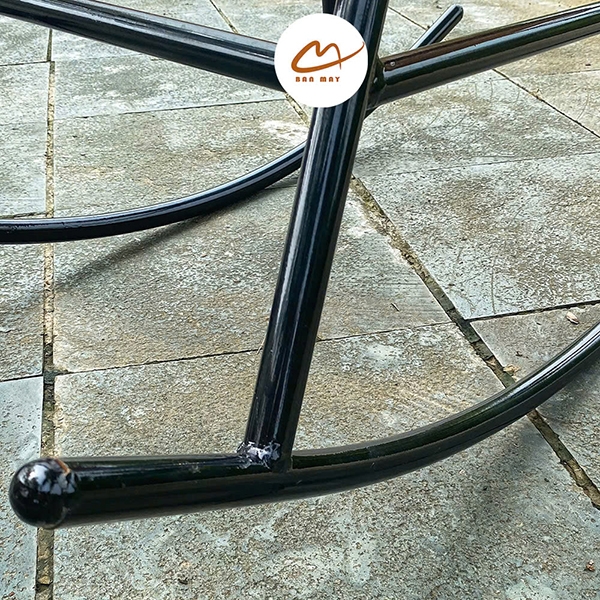 Ghế bập bênh mây nhựa, bộ bàn trà nội thất sân vườn Bản Mây thủ công, chịu nắng, chịu mưa