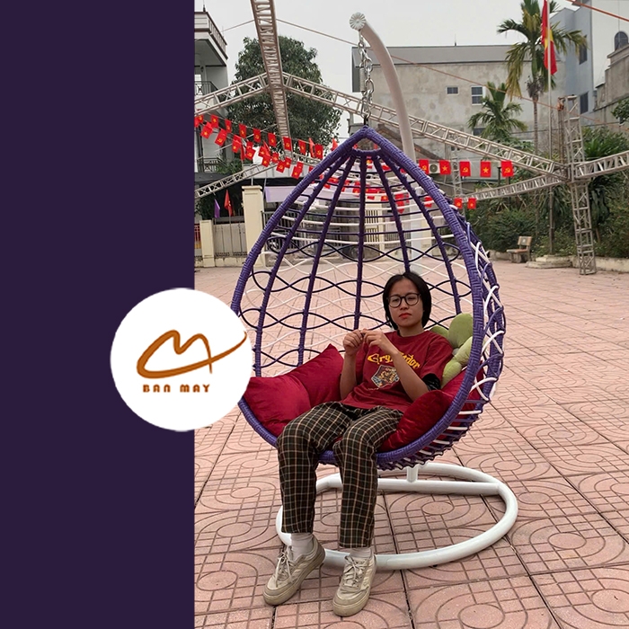 Xích Đu Trứng Phối Màu – Thiết Kế Giọt Nước Cá Tính Cho Không Gian Hiện Đại