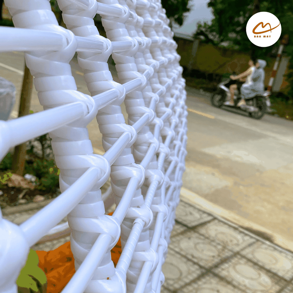 Xích đu sóng trắng đệm cam