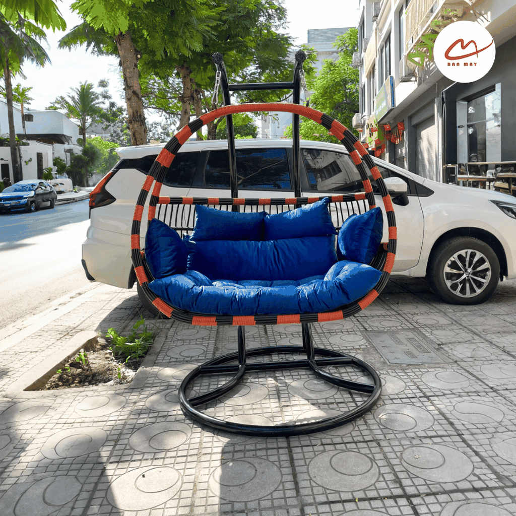 Xích Đu Sân Vườn Cần Kép 3 Chỗ Ngồi, Tùy Chọn Màu Sắc Theo Ý