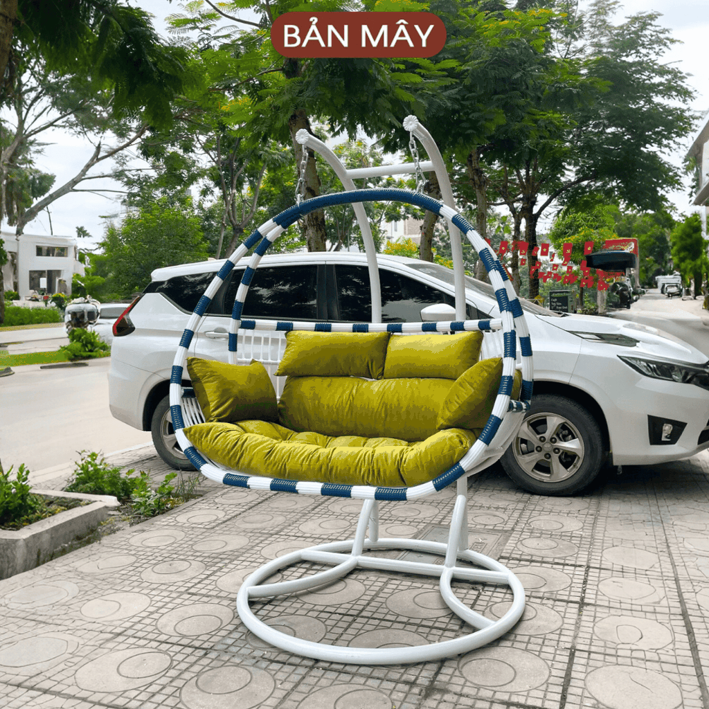 Xích Đu Mây Nhựa Cần Kép Phượng Hoàng - Mẫu Xích Đu Decor Ban Công Siêu Bền