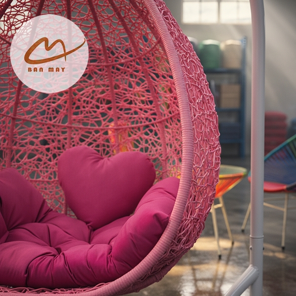 Xích đu mây nhựa, bộ bàn ghế acapulco nội thất bản mây setup ban công, sân vườn, ngoài trời