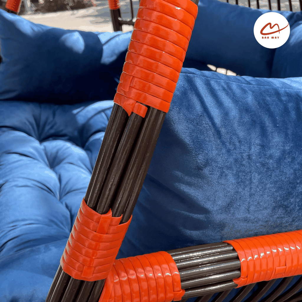 Xích Đu Sân Vườn Cần Kép 3 Chỗ Ngồi, Tùy Chọn Màu Sắc Theo Ý