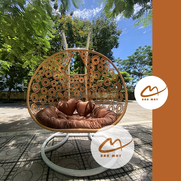 Xích Đu Sân Vườn Đôi Đan Tay Thủ Công – Không Gian Thư Giãn Cho Gia Đình