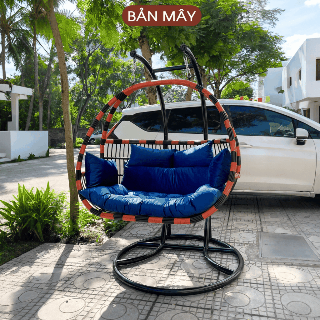 Xích Đu Sân Vườn Cần Kép 3 Chỗ Ngồi, Tùy Chọn Màu Sắc Theo Ý