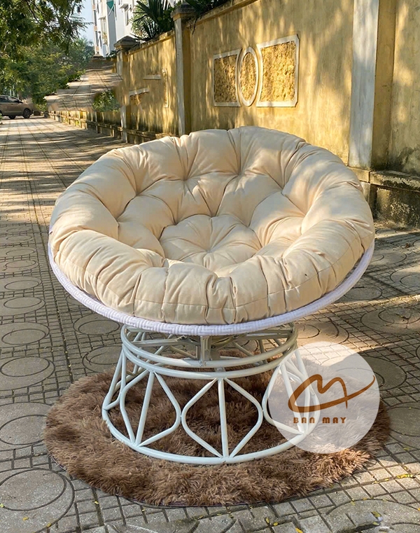 Ghế lười thư giãn, ghế papasan xoay 360 độ nội thất Bản Mây trang trí nhà cửa, làm quà tặng tân gia biếu tặng người thân gian đình