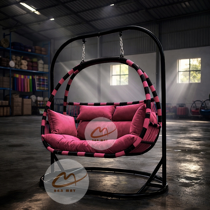 Xích Đu Sân Vườn Khung Thép Phối Màu - Giải Pháp Thư Giãn Ngoài Trời Đẳng Cấp