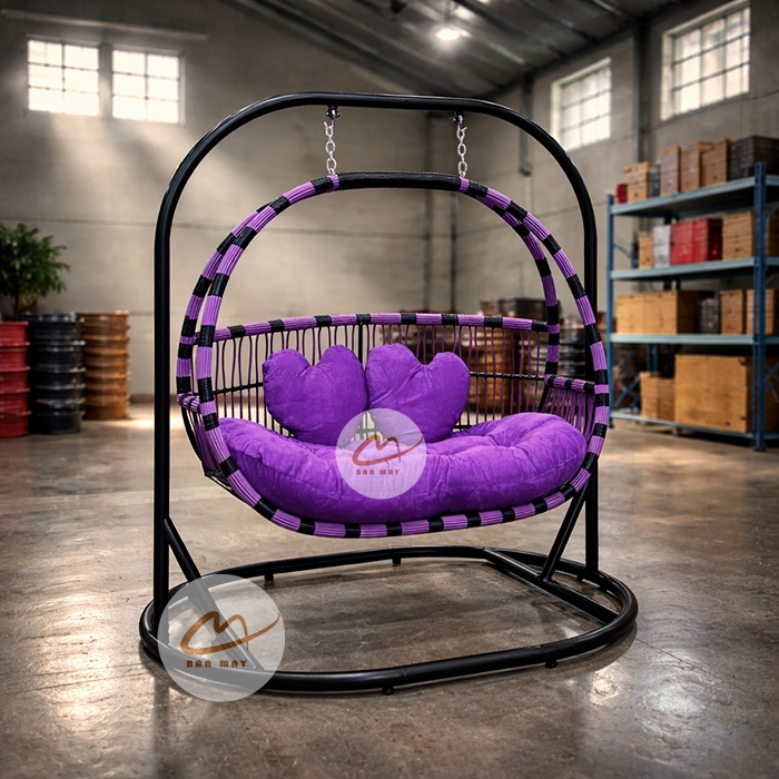 Ghế Xích Đu Thư Giãn Cần Bầu Dục - Giải Pháp Nghỉ Ngơi Hoàn Hảo Bản Mây