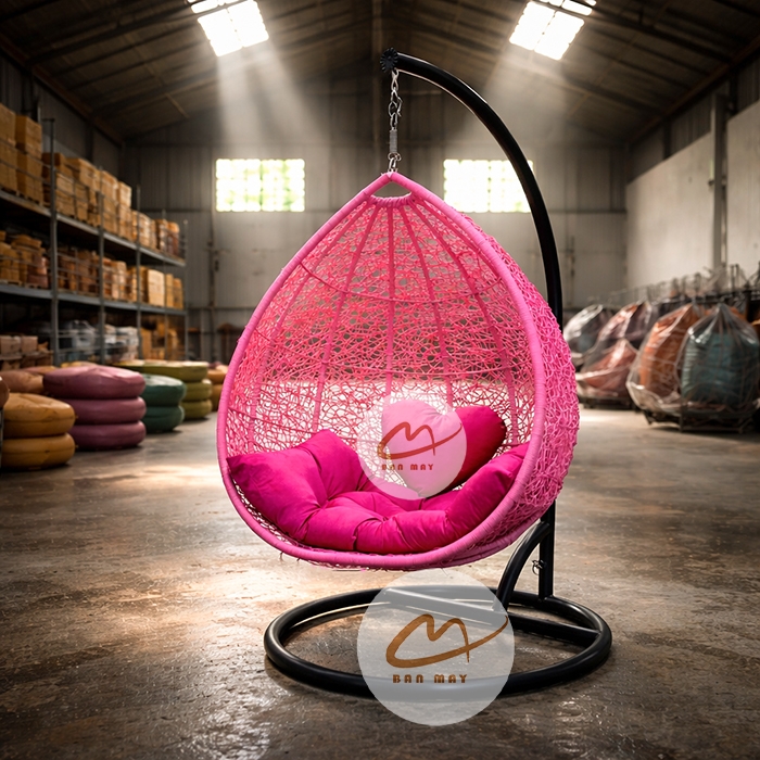 Xích Đu Trứng Đan Rối Dài – Điểm Nhấn Nghỉ Dưỡng Cho Không Gian Xích Đu Sân Vườn