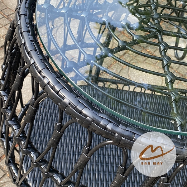 Bàn Ghế Mây Nhựa Đuôi Công – Bộ 2 Ghế 1 Bàn Tạo Điểm Nhấn Sang Trọng Cho Không Gian Sống