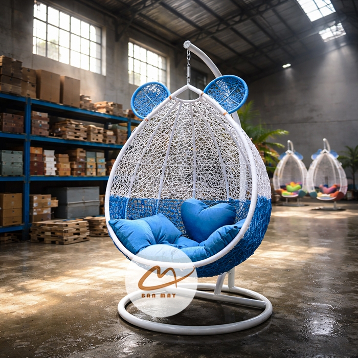 Xích Đu Thư Giãn Tai Gấu Phối Màu – Điểm Nhấn Cảm Xúc Cho Không Gian