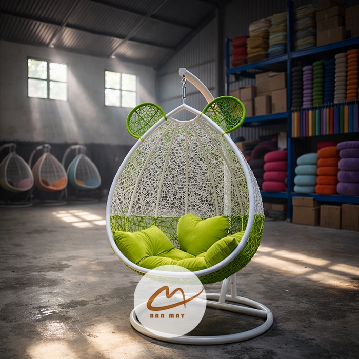 Xích Đu Thư Giãn Tai Gấu Phối Màu – Điểm Nhấn Cảm Xúc Cho Không Gian